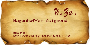 Wagenhoffer Zsigmond névjegykártya